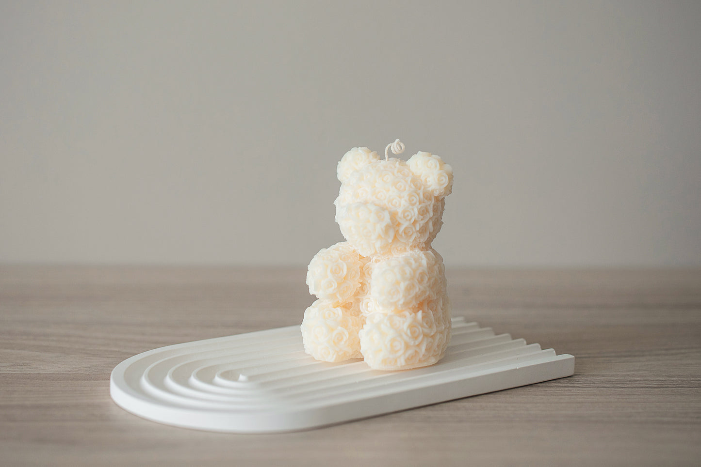 Teddy Bear Scented Candle - Rose Bear Pillar Candle, Cute Gift Idea, Decorative Candle