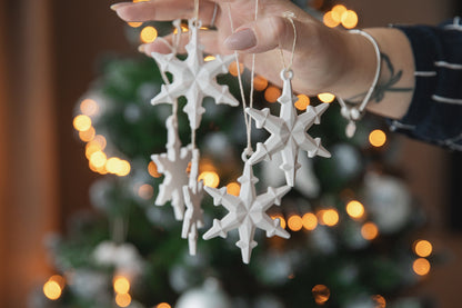 Snowflake Ornament Elegant Christmas Tree Decoration & Thoughtful Gift Idea (Set of 8)