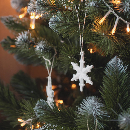 Snowflake Ornament Elegant Christmas Tree Decoration & Thoughtful Gift Idea (Set of 8)