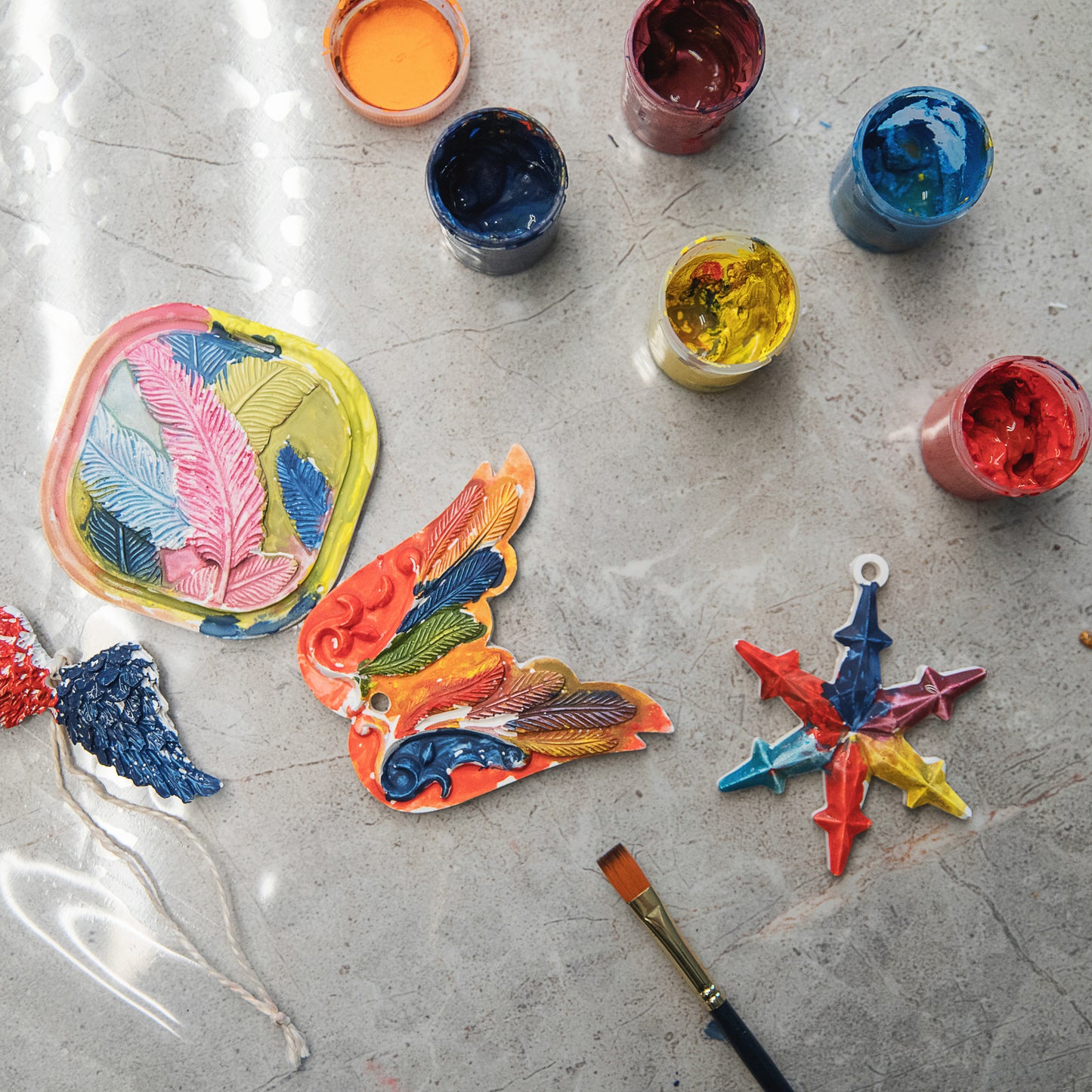 Horse Ornament – Christmas Tree Decoration Thank You Gift or Christening Invitation - Engravable Gypsum decor element - Pack of 6