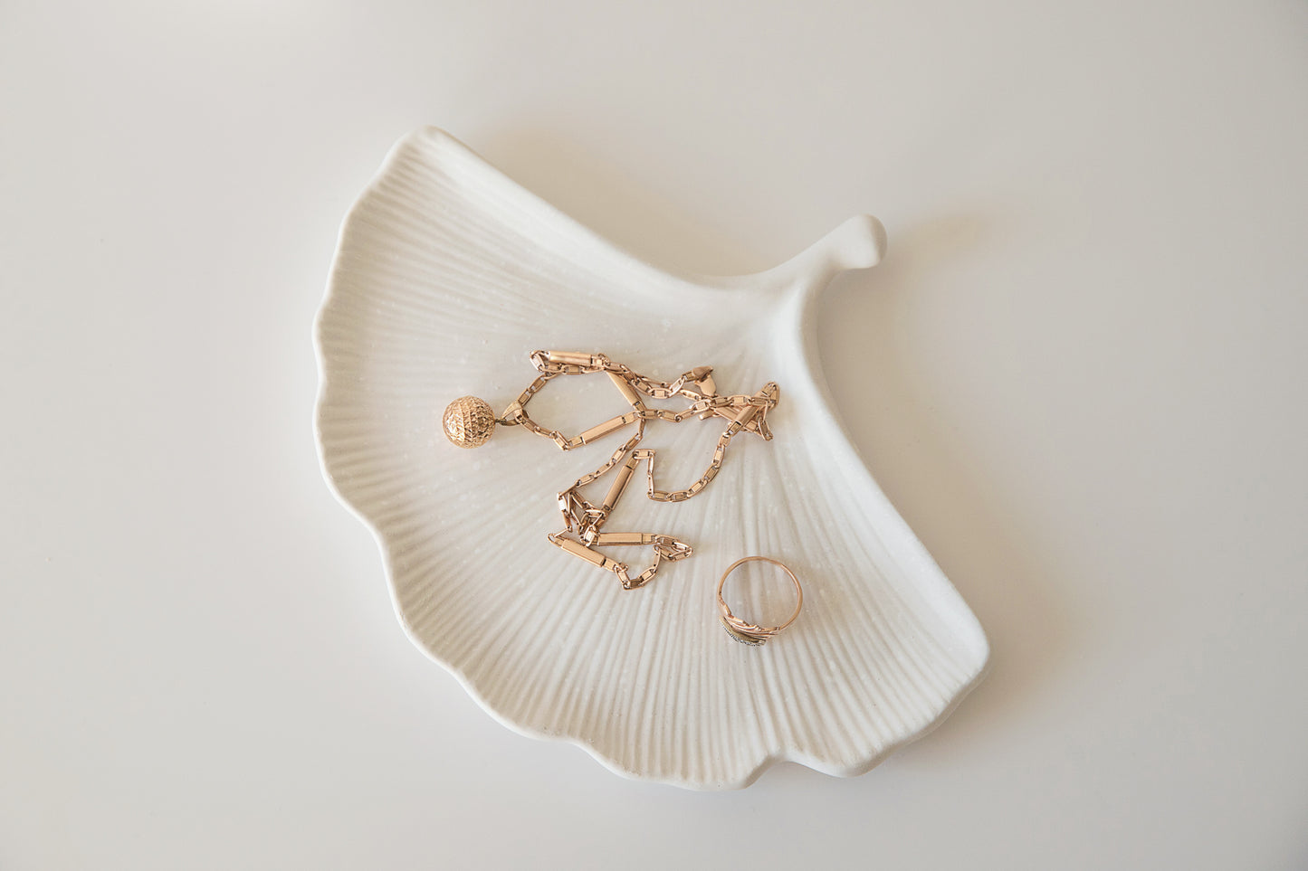 Handmade Gypsum Leaf Shape Tray  - Ideal Jewelry Tray, and Eco-Friendly Home Decor Gift