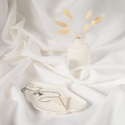 Handmade Gypsum Leaf Shape Tray  - Ideal Jewelry Tray, and Eco-Friendly Home Decor Gift